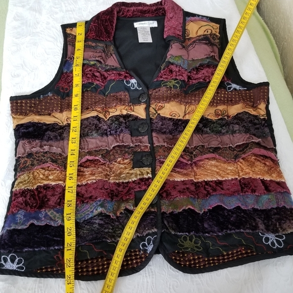 Coldwater Creek Multicolor Patchwork Vest - Picture 5 of 14